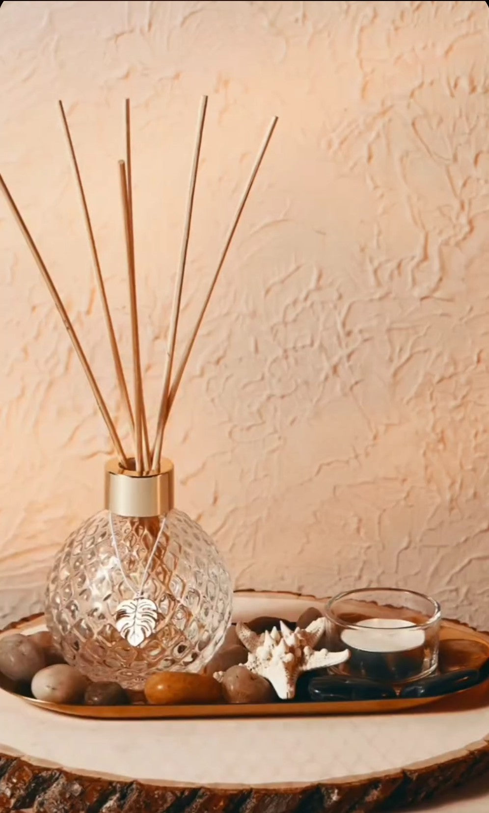 Home Reed Diffuser *Creamy Nutmeg* (Clear Design)